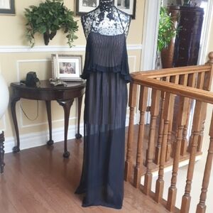 Walter Baker Black and Gray Maxi Dress
